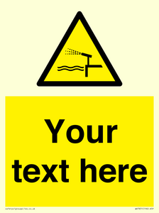 Custom warning water cannon